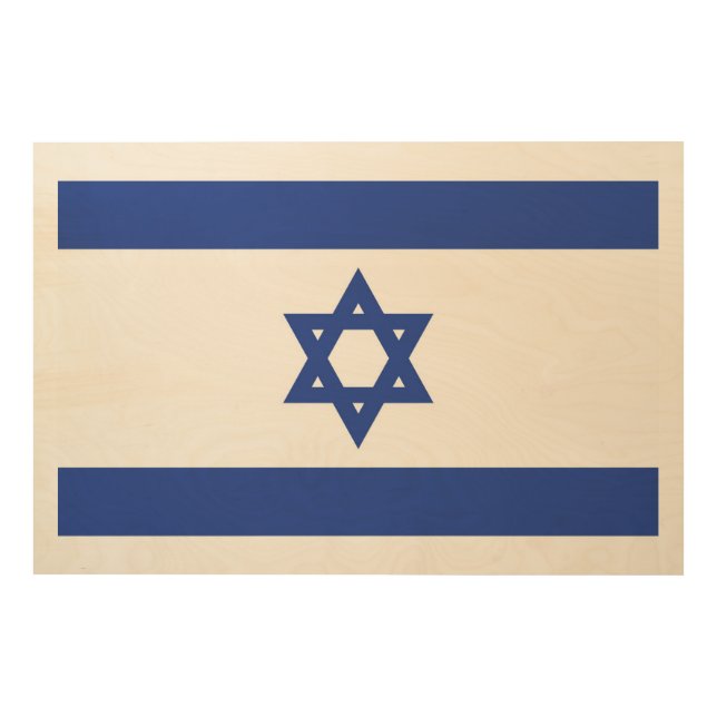 flag of israel wood wall art (Front)