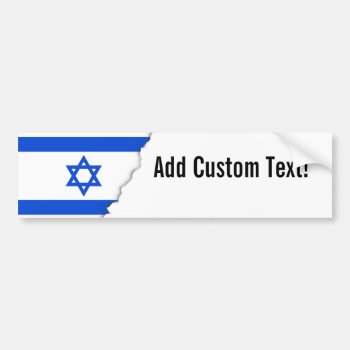 Flag Of Israeli Bumper Sticker by HappyPlanetShop at Zazzle