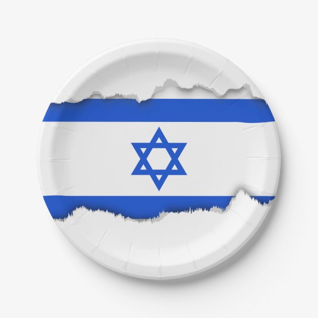 Flag of Israeli Paper Plates (Front)
