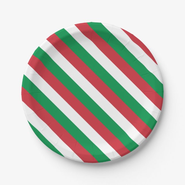 Flag of Italia Paper Plates (Front)