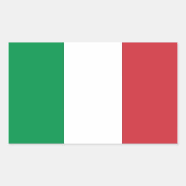 Flag of Italia Rectangular Sticker (Front)