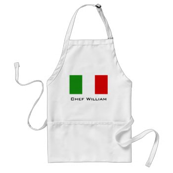 Flag Of Italy Adult Apron by HappyPlanetShop at Zazzle