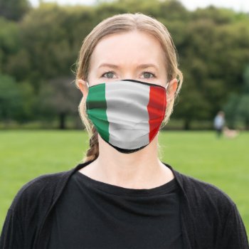 Flag Of Italy Adult Cloth Face Mask by RavenSpiritPrints at Zazzle
