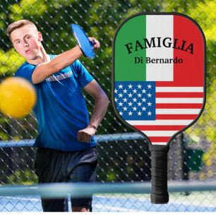 Flag of Italy American Flag Italian American Pickleball Paddle