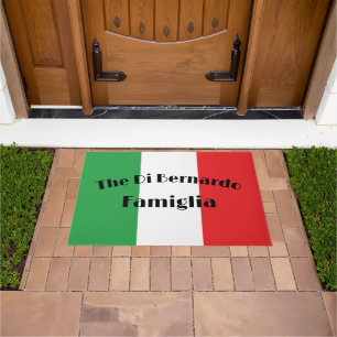 Flag of Italy Bella Italia Famiy Welcome Mat