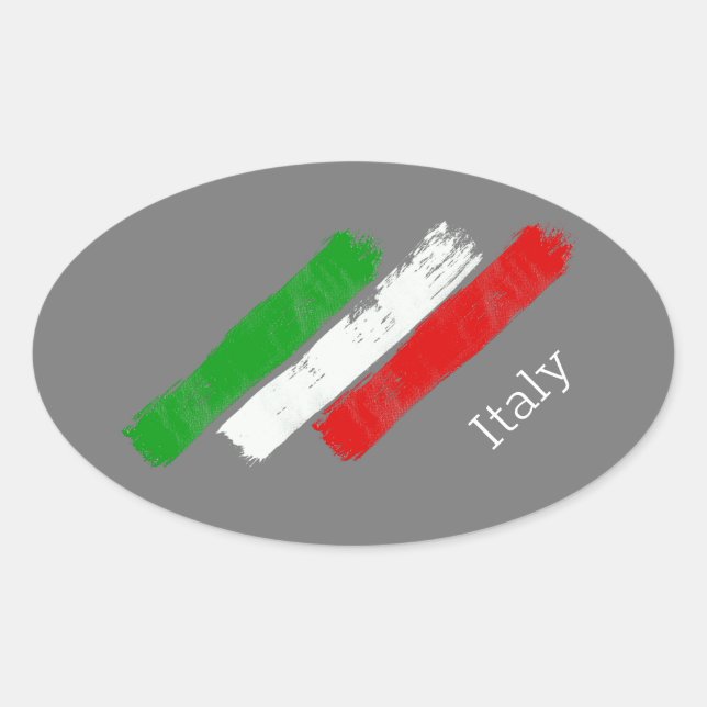 Flag of Italy.brush strokes. Rectangular Sticker (Front)