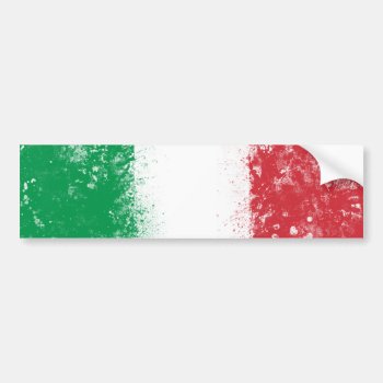 Flag Of Italy Bumper Sticker by flagshack at Zazzle