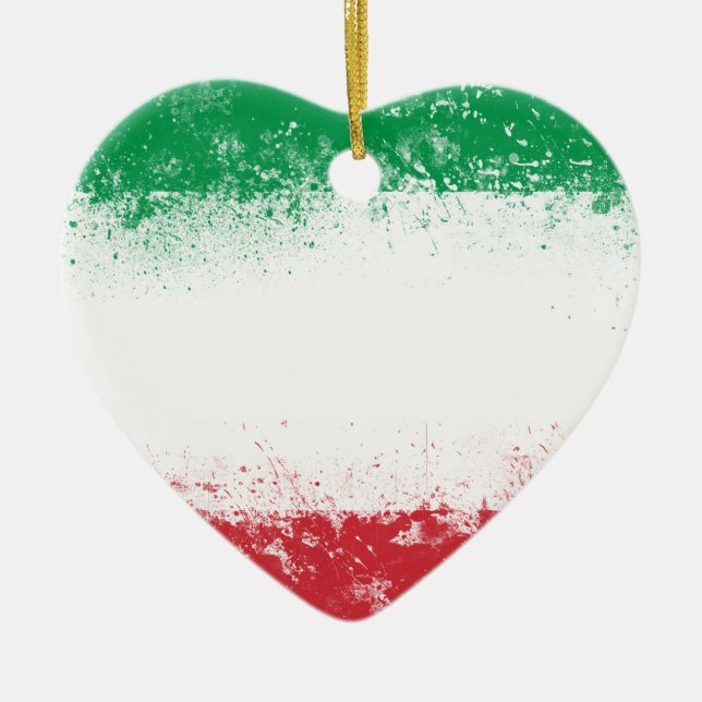 Flag of Italy Ceramic Ornament (Front)