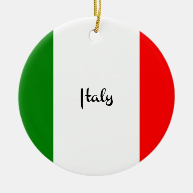 Flag of Italy Ceramic Ornament (Front)