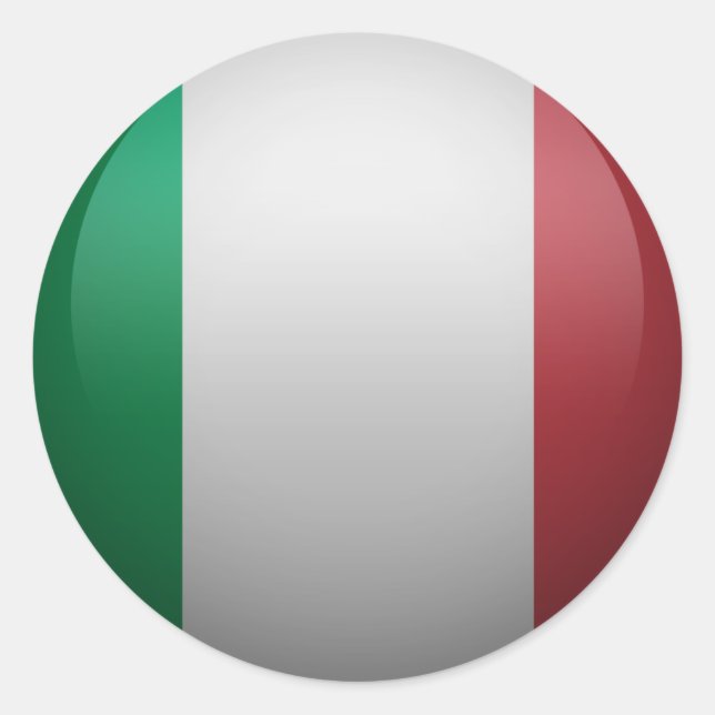 flag of Italy Classic Round Sticker (Front)