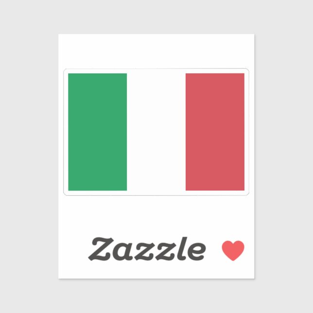 Flag of Italy custom-cut  Sticker (Sheet)