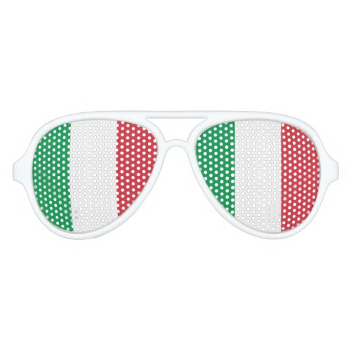 Flag of Italy Fun Italian Flag Aviator Sunglasses