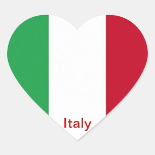Flag of Italy Heart Sticker