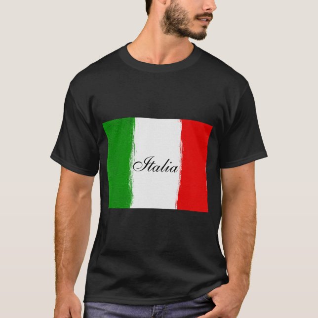 Flag of Italy. i love Italy. text. T-Shirt (Front)