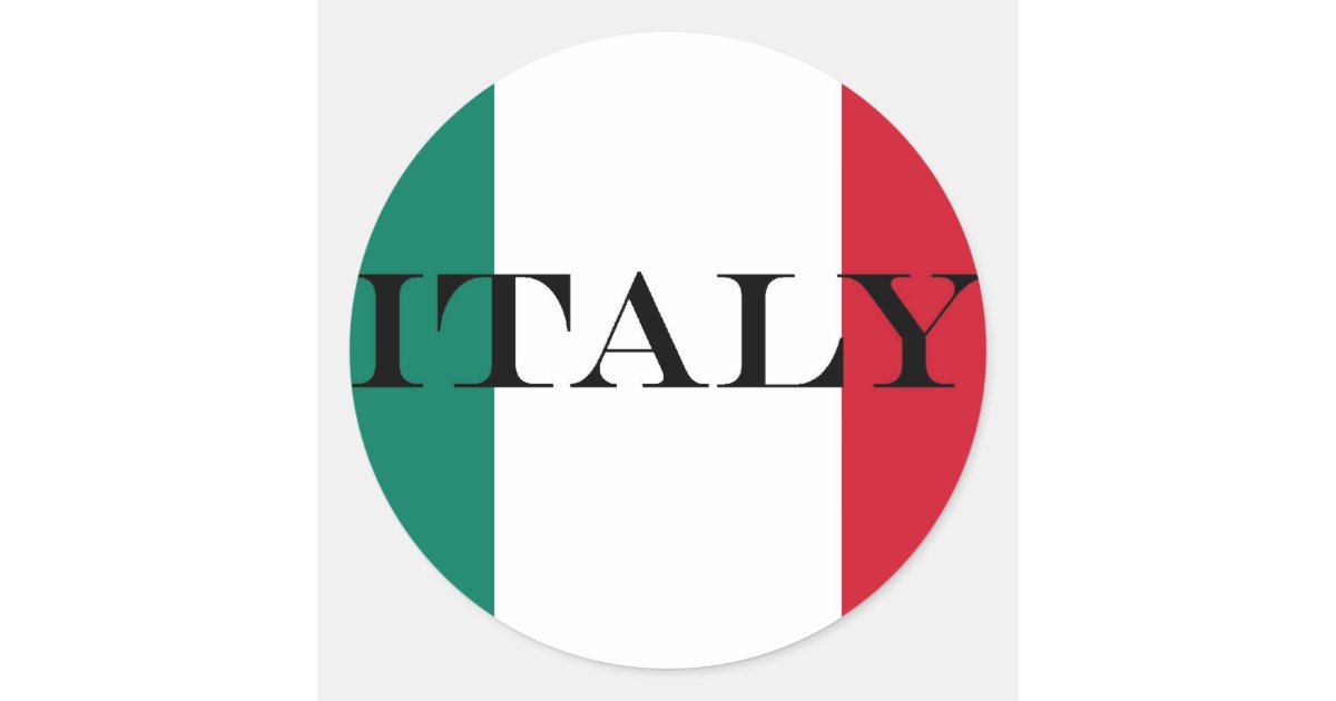 Flag Of Italy Italia Italian Il Tricolore Classic Round Sticker Zazzle Com Italy flag round icon with shadow vector. zazzle