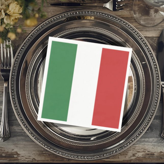 Flag of Italy - Italian  Napkins (Flag of Italy Napkin for Italian Dinner Parties and Celebrations)