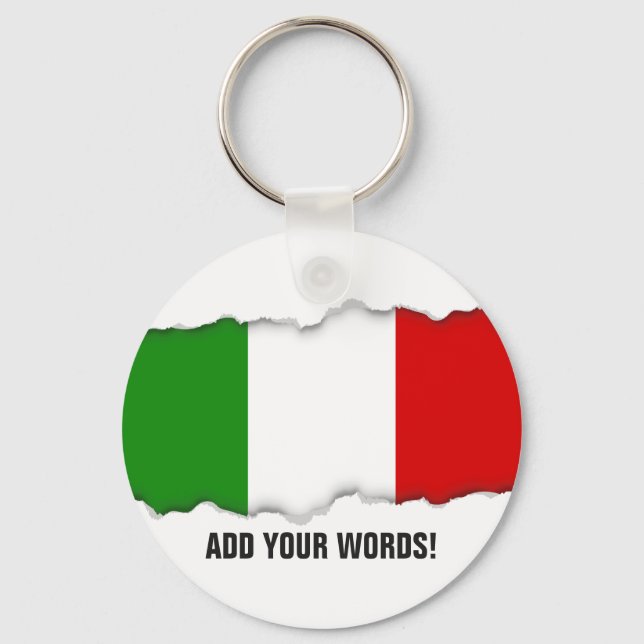 Flag of Italy Keychain (Front)