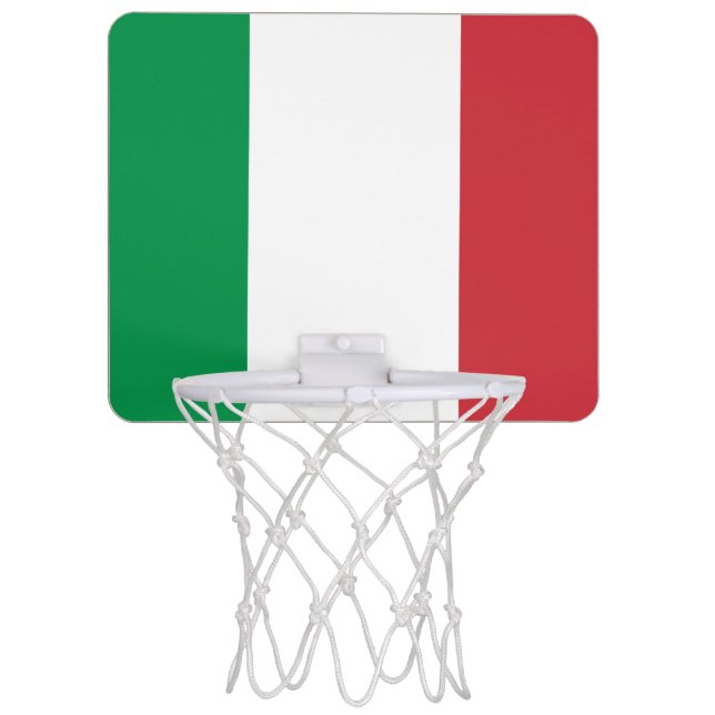 Flag of Italy Mini Basketball Goal Hoop (Front)
