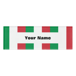 Flag of Italy Name Tag