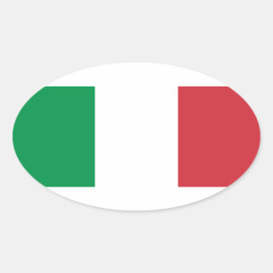 Flag of Italy Oval Sticker