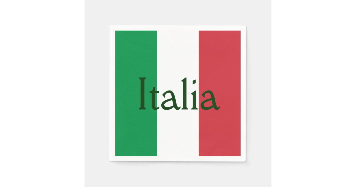 Flag of Italy Paper Napkins Zazzle