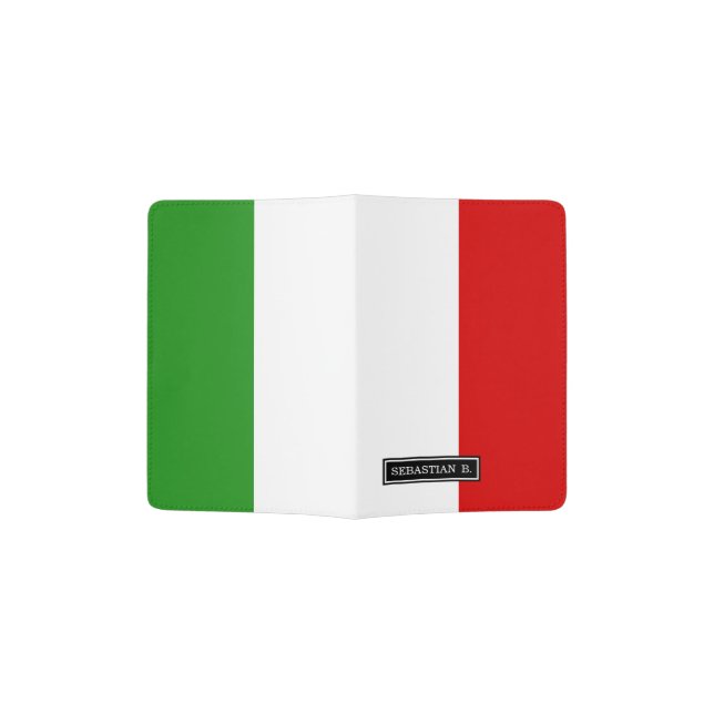 Flag of Italy Passport Holder (Opened)