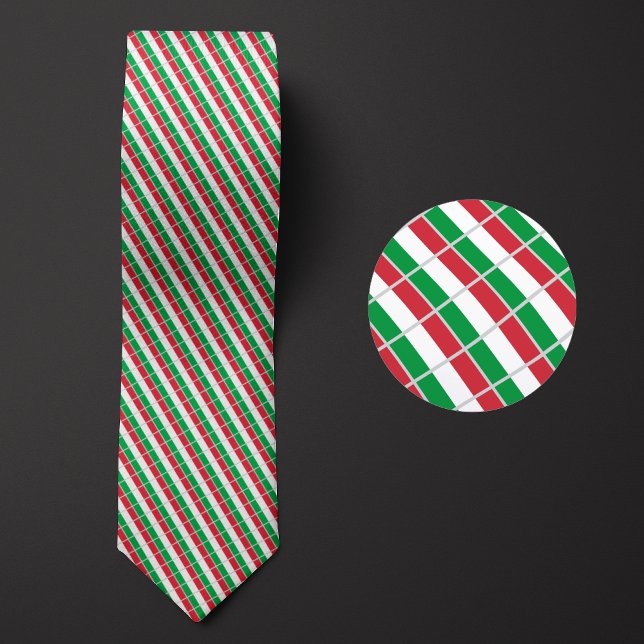 Flag of Italy Pattern Neck Tie (Creator Uploaded)