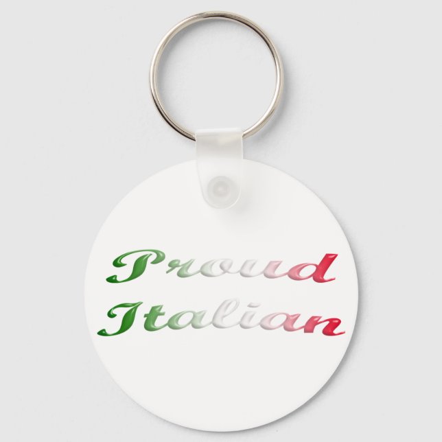 Flag of Italy. Proud Italian. Keychain (Front)