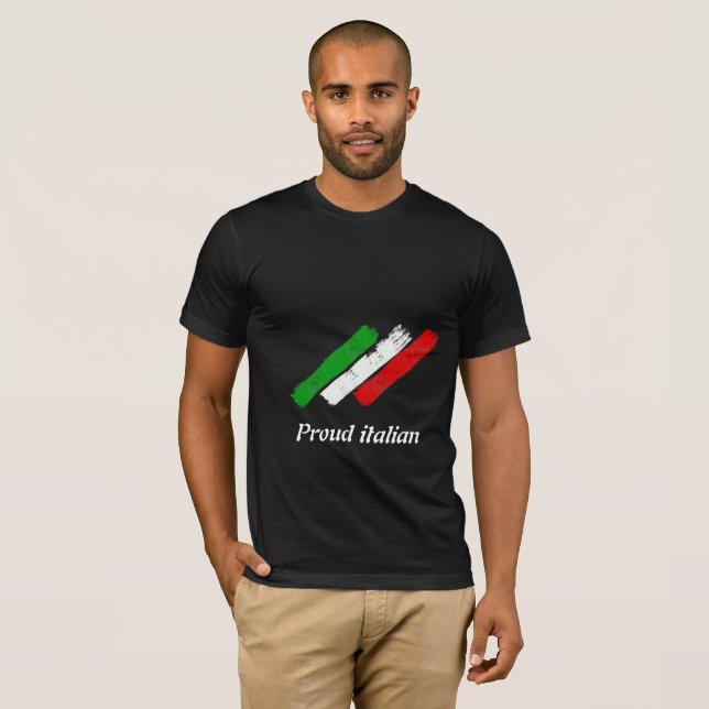 Flag of Italy. Proud Italian. T-Shirt (Front Full)