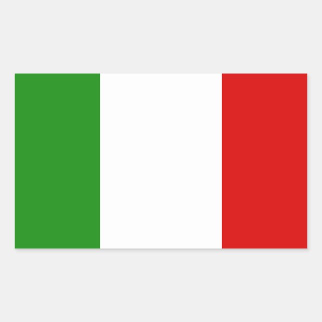 Flag of Italy Rectangular Sticker (Front)