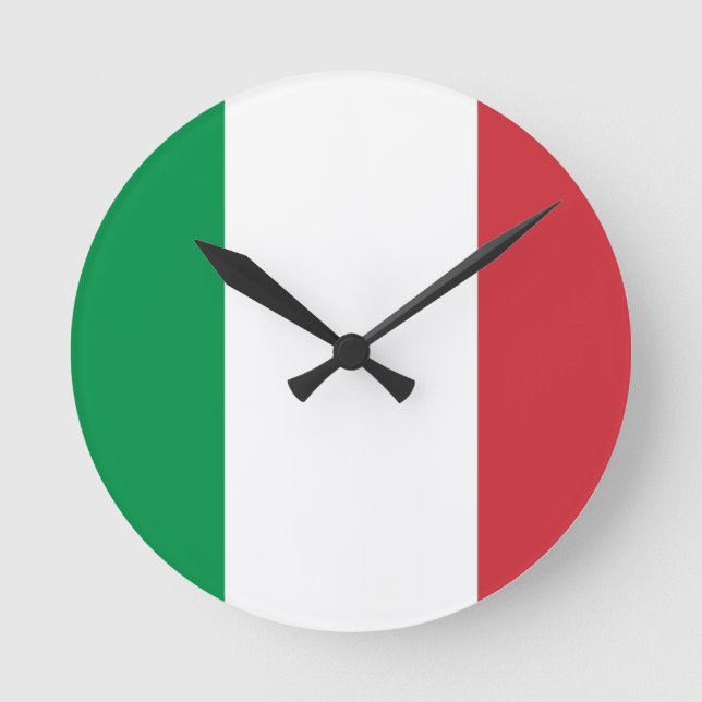 Flag of Italy Round Clock (Front)