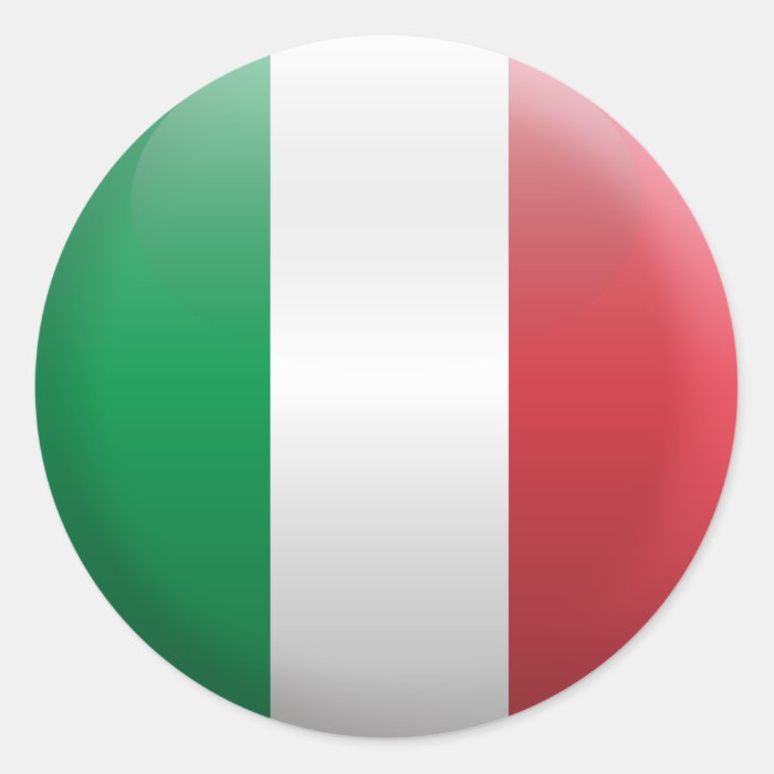 Flag of Italy Round Sticker