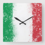 Flag Of Italy Square Wall Clock at Zazzle