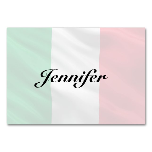 Flag of Italy Table Number (Front)