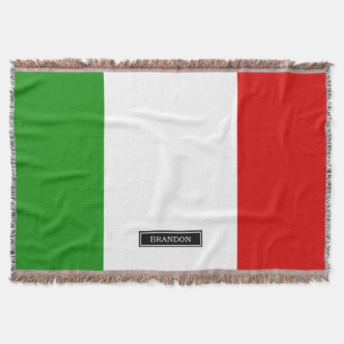 Flag of Italy Throw Blanket