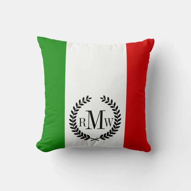 Flag of Italy Throw Pillow (Front)