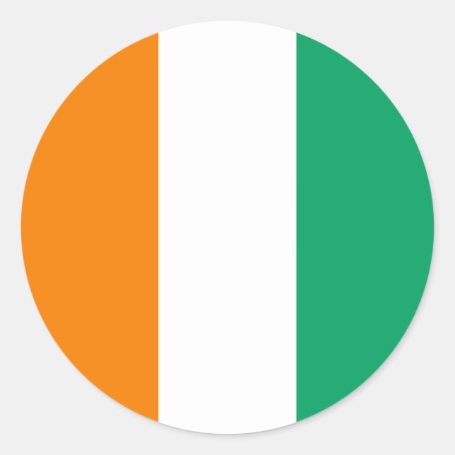 Flag of Ivory Coast Classic Round Sticker (Front)
