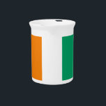 Flag of Ivory Coast - Drapeau de la Côte d'Ivoire Drink Pitcher<br><div class="desc">Flag of Ivory Coast - Drapeau de la Côte d'Ivoire</div>