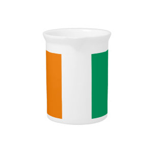 Flag of Ivory Coast - Drapeau de la Côte d'Ivoire Drink Pitcher