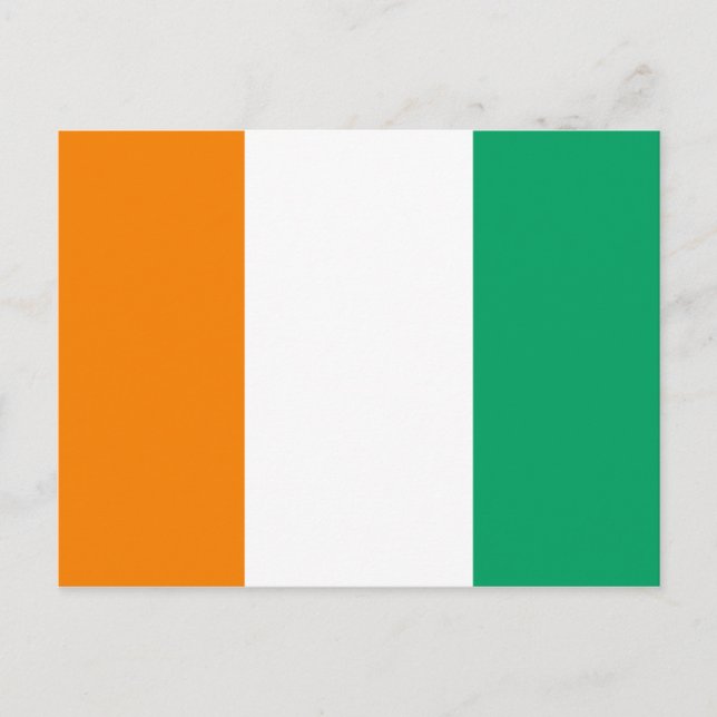 Flag of Ivory Coast - Drapeau de la Côte d'Ivoire Postcard (Front)