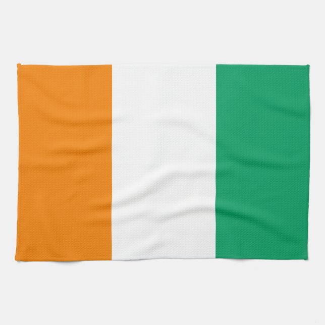 Flag of Ivory Coast - Drapeau de la Côte d'Ivoire Towel (Horizontal)