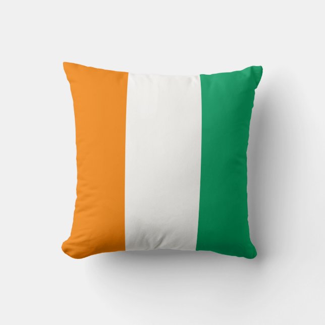 Flag of Ivory Coast Throw Pillow (Front)