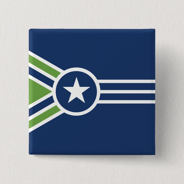 Flag of Jackson, Tennessee Button (Front)