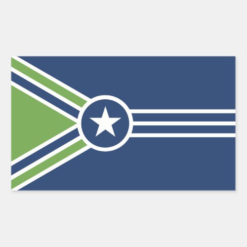 Flag of Jackson Tennessee Rectangular Sticker
