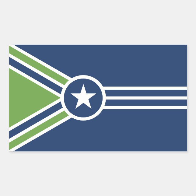 Flag of Jackson, Tennessee Rectangular Sticker (Front)