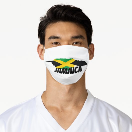 Flag of Jamaica Adult Cloth Face Mask (Worn)