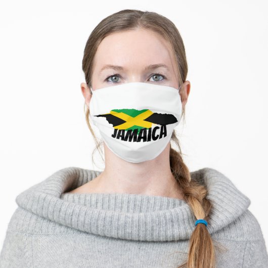 Flag of Jamaica Adult Cloth Face Mask (Worn)