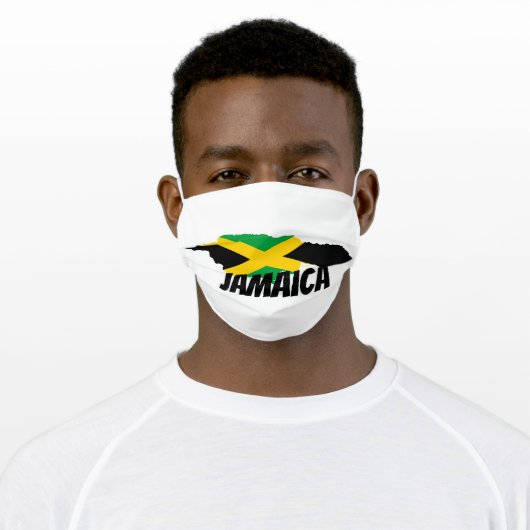 Flag of Jamaica Adult Cloth Face Mask (Worn)