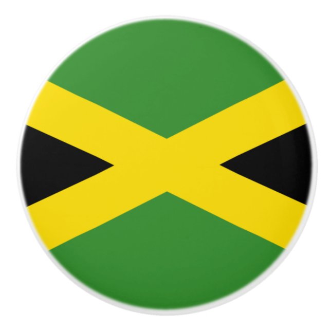 Flag of Jamaica Ceramic Knob (Front)