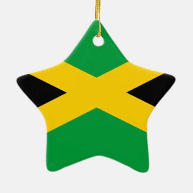 Flag of Jamaica Ceramic Ornament (Back)